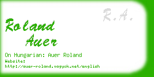 roland auer business card